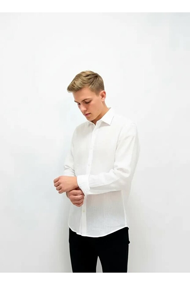 New Season 100% Raw Linen Men's Shirt