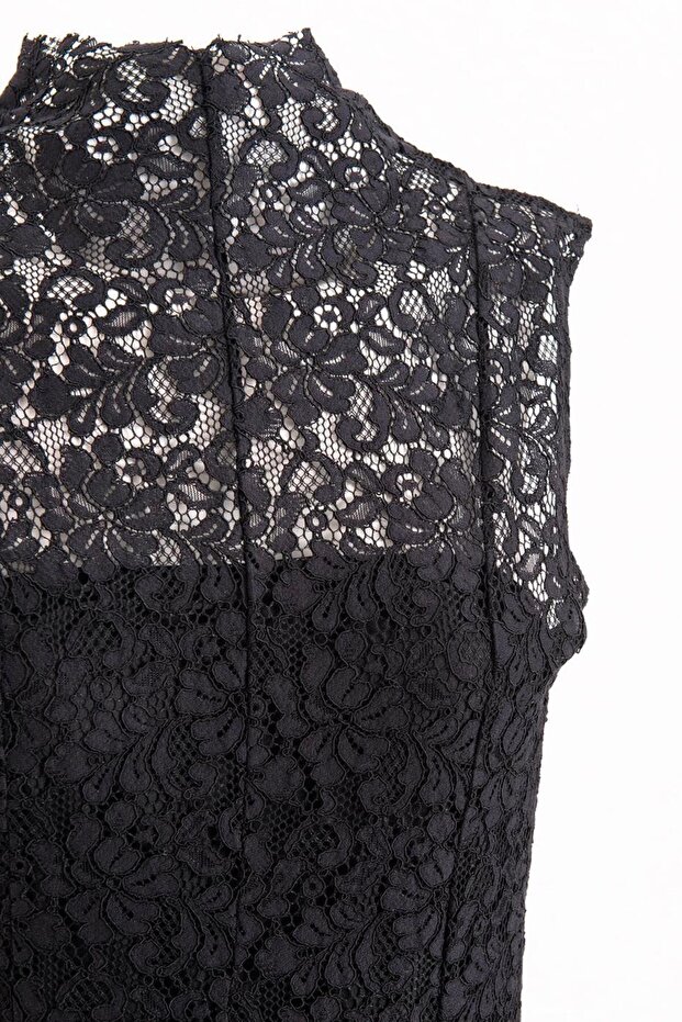 Dantel Maksi Elbise - 4