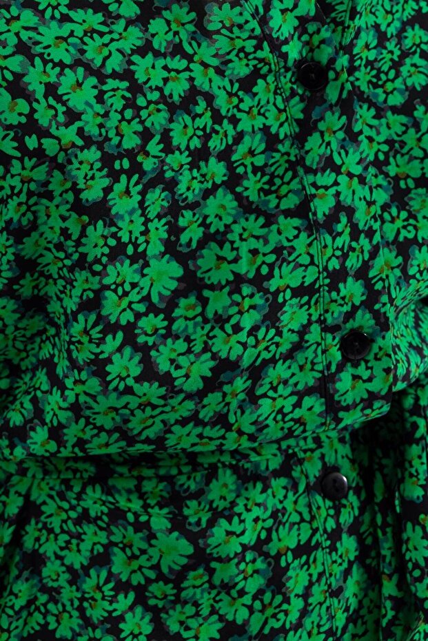 Midi Boy Gömlek Elbise - 7