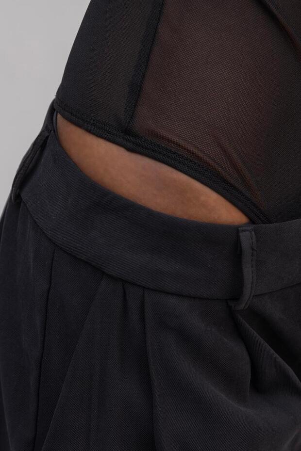 Halter Yaka Tül Bodysuit - 6