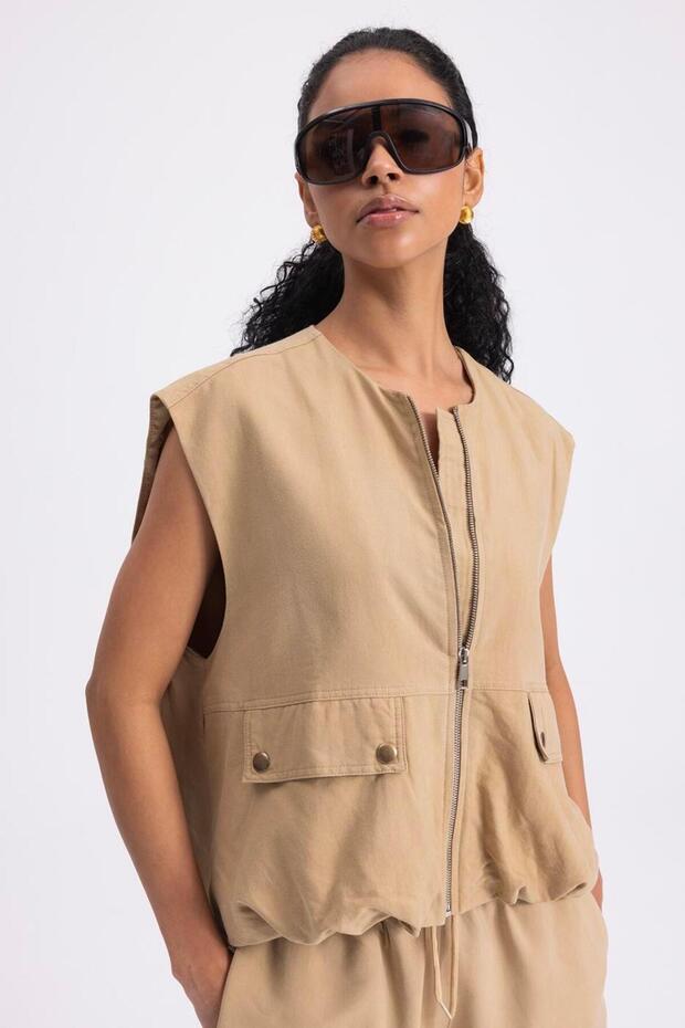 Hacimli Oversize Yelek - 4