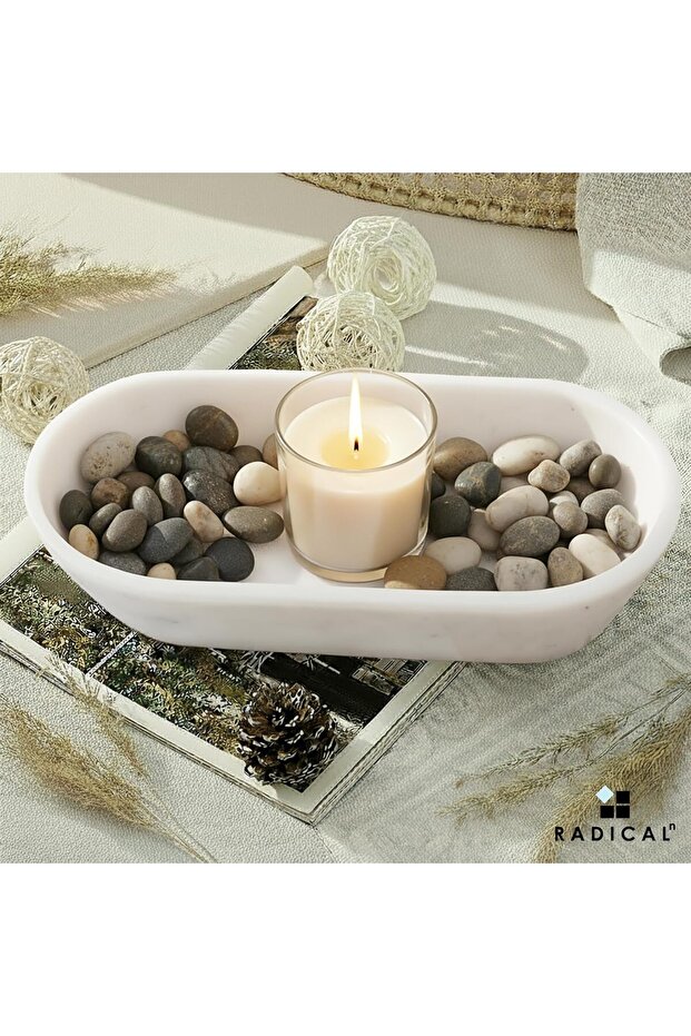 Marble Dough Bowl 10" Inches White Key Bowl For Dining Table Décor, Ideal Decorative Bowl