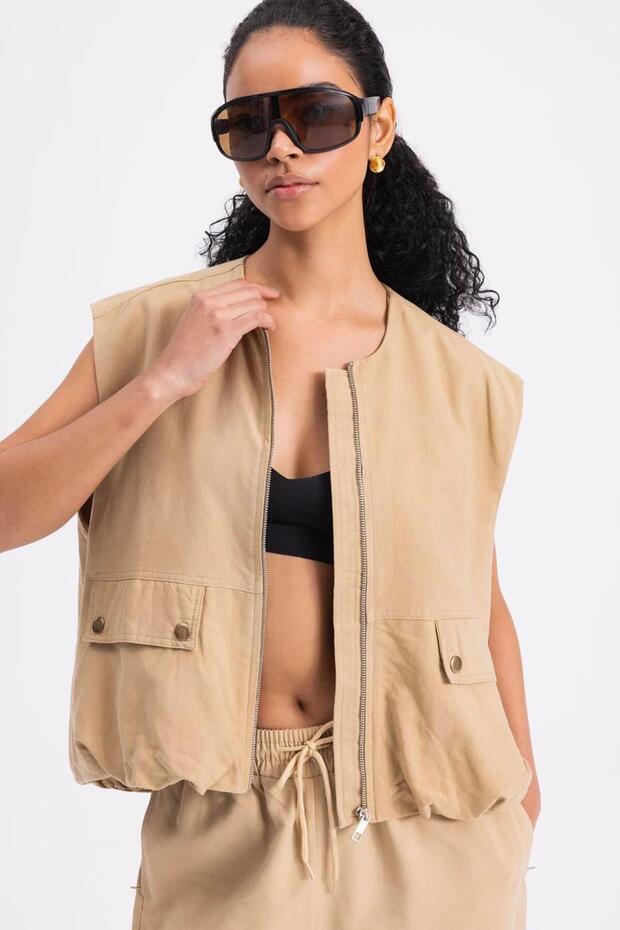 Hacimli Oversize Yelek - 1