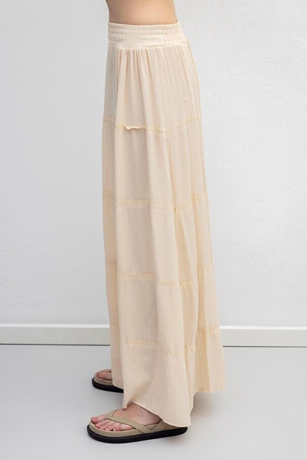 Katlı Maksi Etek - 6