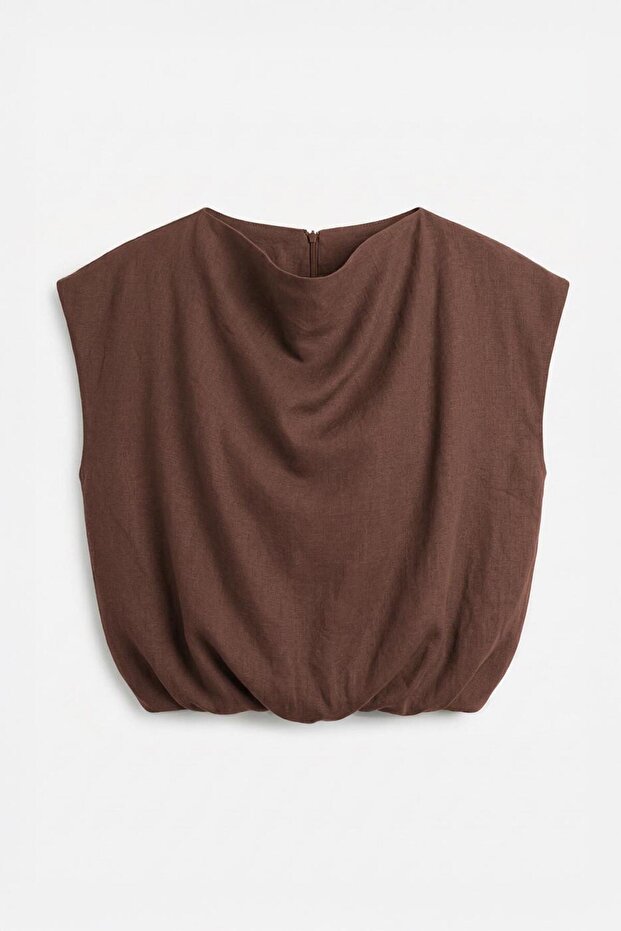 Degaje Yakalı Balon Bluz - 1