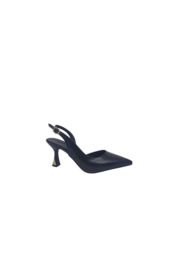 Ceylan 93 Women's Black Closed Toe Open Back Stiletto Heel U Evening Dress Shoes