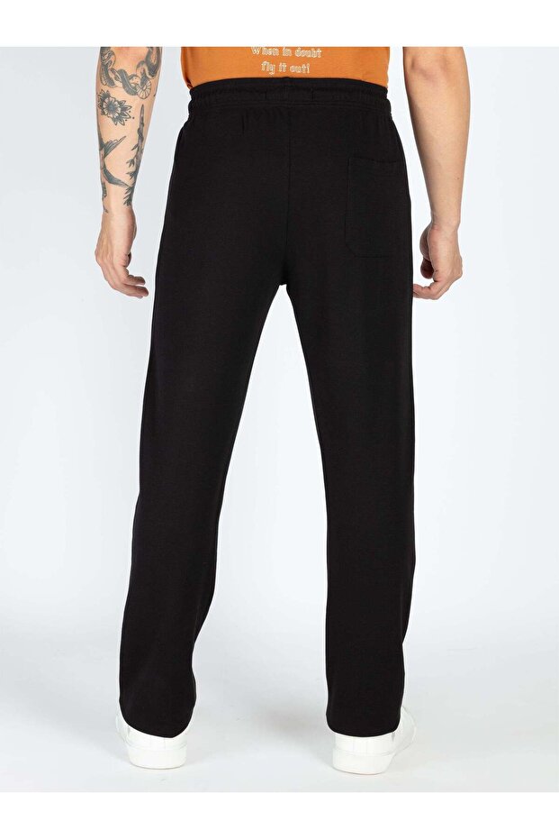 Basic Regular Fit Black Track Pant - 3