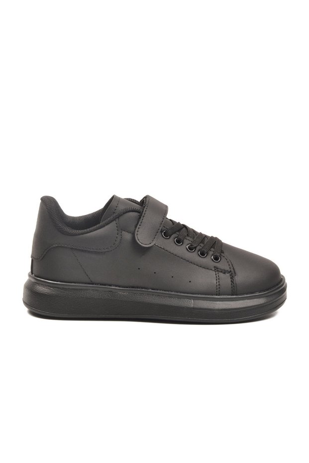 Black Velcro Unisex Children's Sports Shoes