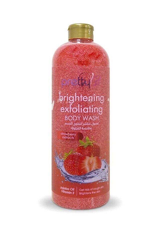 Brightening Exfoliating Body Wash Strawberry Extracts, Jojoba Oil, and Vitamin E 1000ml