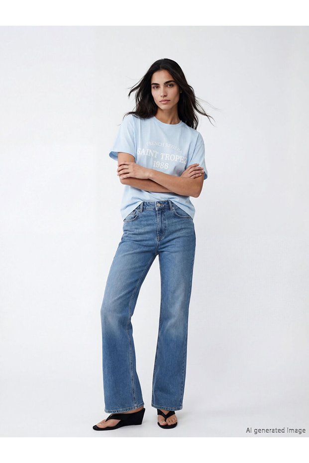 Crop Flare Women's Jean Pants (S6)
