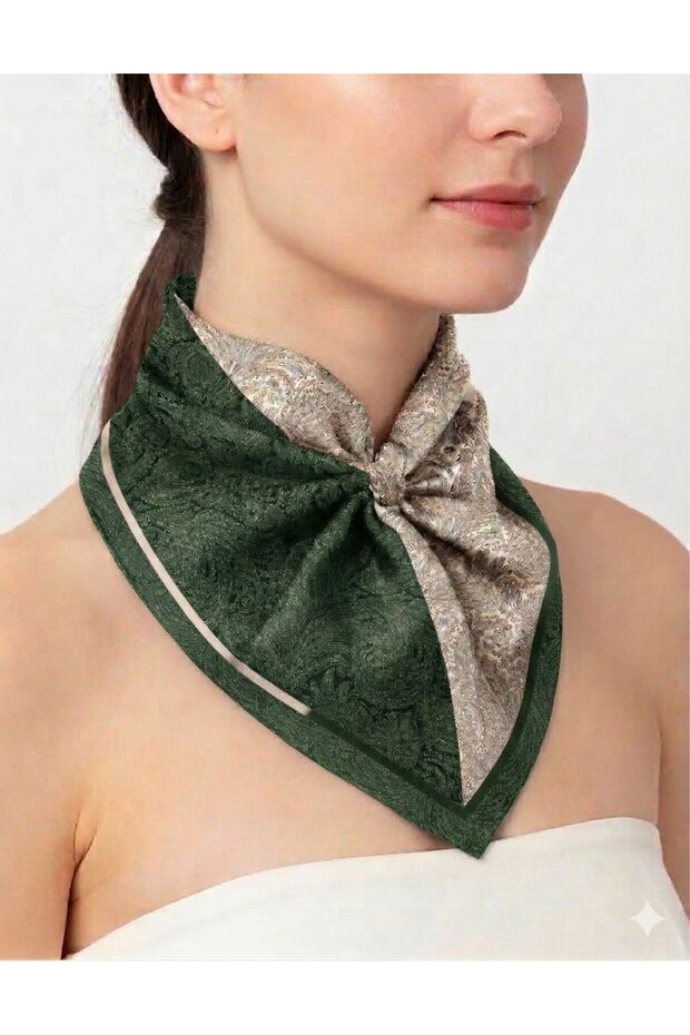 Choose Your Style Green Royal Scarf / Bandana / Accessory 48X48 cm