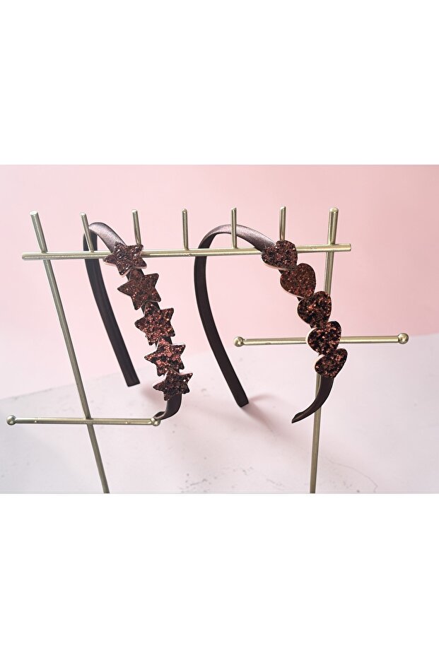 Satin Crown with Multiple Star Details - Brown