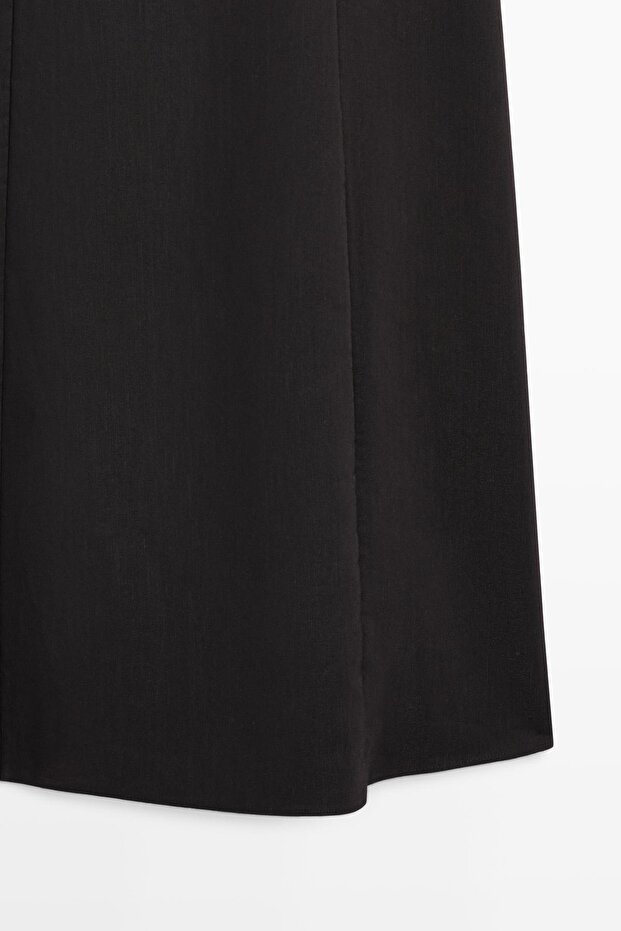 Keten askılı midi elbise - 7