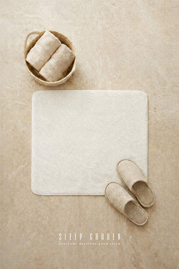 Luniva Bath Mat Non-Slip White 50X60