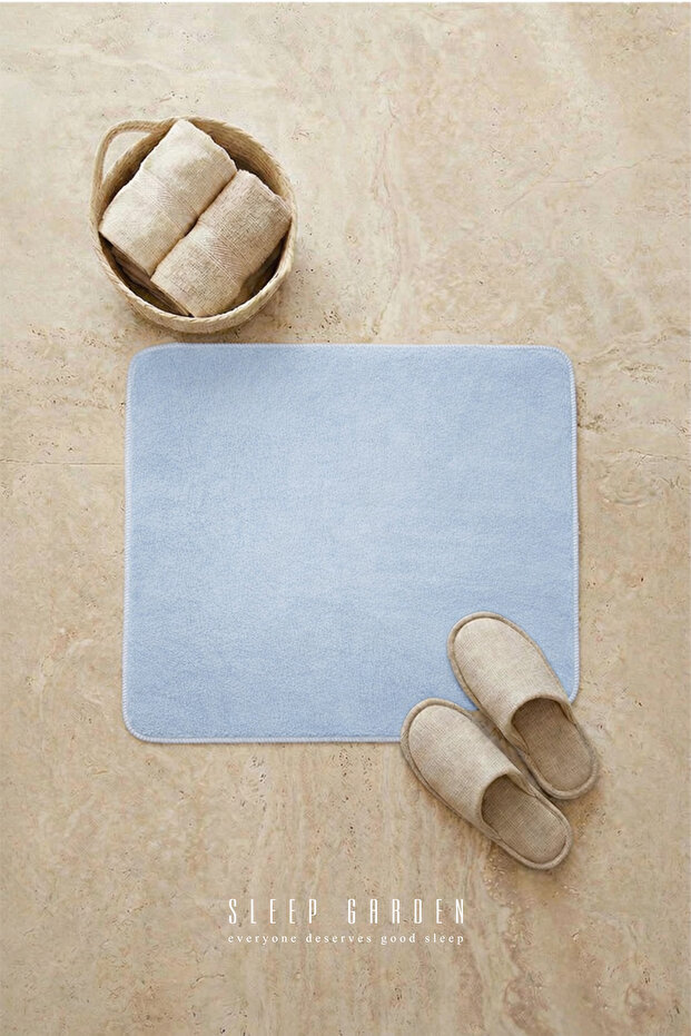 Luniva Bath Mat Anti-Slip Light Blue 50X60