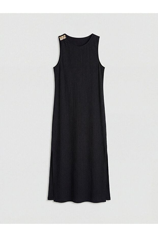 Seray New Season Textured Long Dress