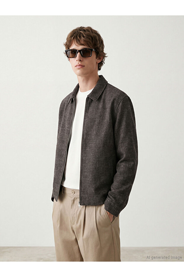 Nevavm Standard Fit Men's Coat with Difference in Style