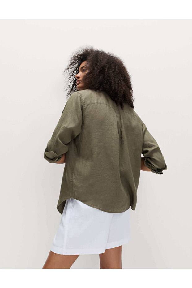 %100 Keten Regular Fit Gömlek - 4