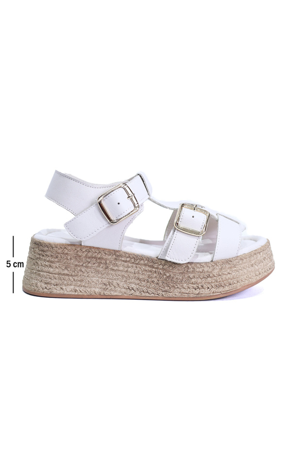 Lessie Genuine Leather Soft Material Wedge Sole Women's Sandals