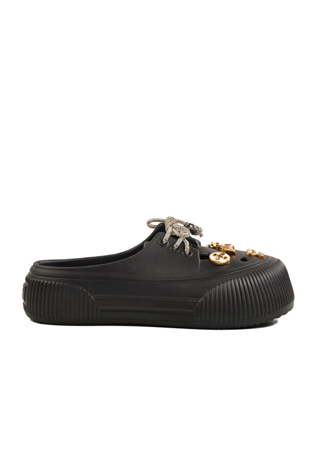 Black Women's Sabo Slippers