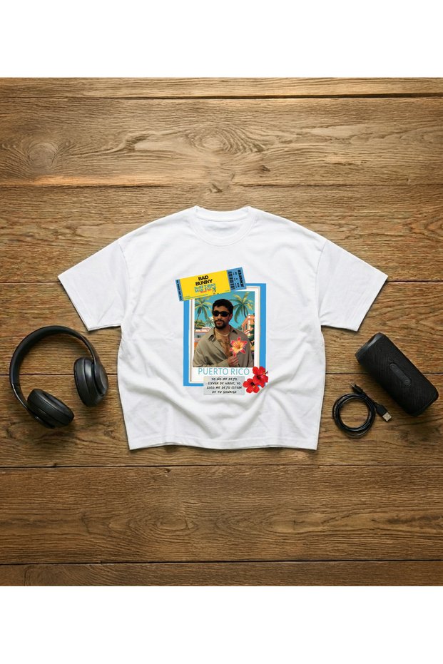 Bad Bunny Printed Unisex 100% Cotton Pack Oversized T-Shirts