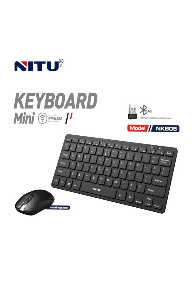 Wireless Keyboard and Mouse Set, Ultra-Slim Multi-Device Keyboard for Mac, iPad, Apple,
