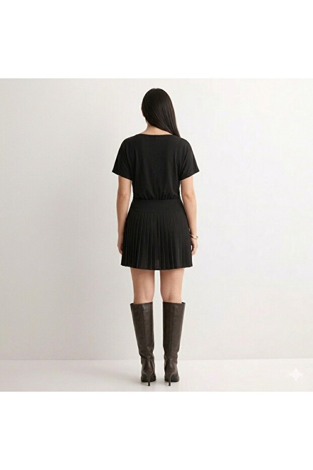 piliseli mini elbise - 3