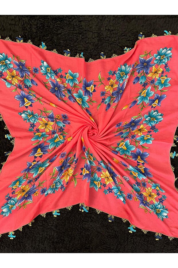 Needle Embroidered Scarf Writing Yemeni t Tulle Ent