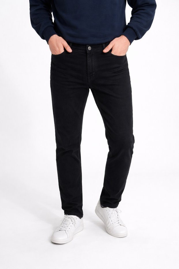 Men's Stretch Fabric Black Jean Pants