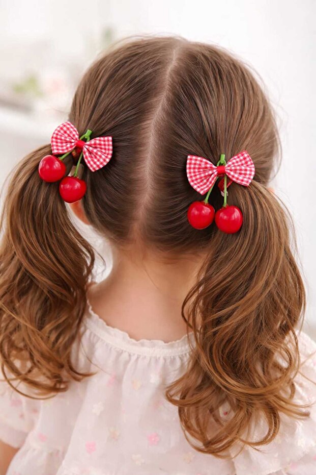 Elastic Cherry Buckle Children's Buckle 2 Pieces