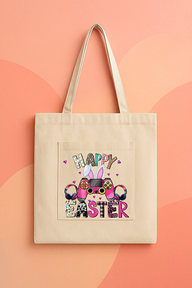 Easter Bunny Easter Egg Specially Designed 100% Cotton Piece Premium Printed Canvas Bag