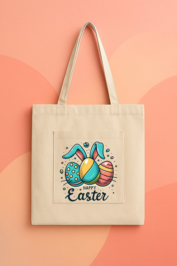 Easter Bunny Easter Egg Specially Designed 100% Cotton Piece Premium Printed Canvas Bag