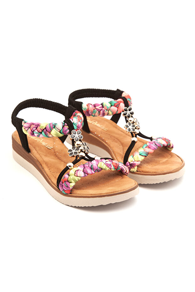 Su-P 353 Flower Motif Colorful Sandals
