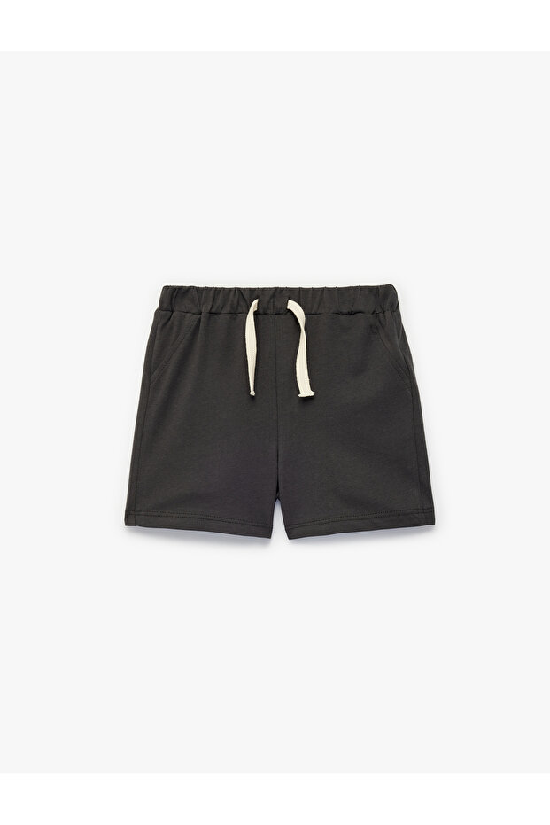 Regular Fit Cotton Anthracite Baby Boy Shorts 6Smb40006Tk
