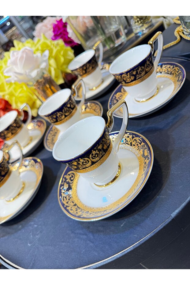 ESTERHOMEDECOR porcelain coffee cup set for 6 people