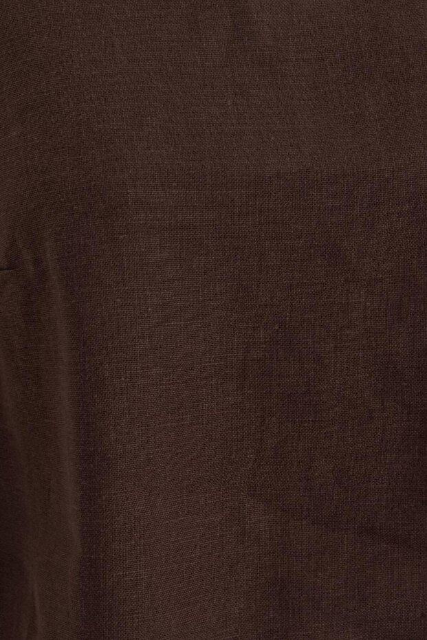 % 100 Keten Oversize Bluz - 3