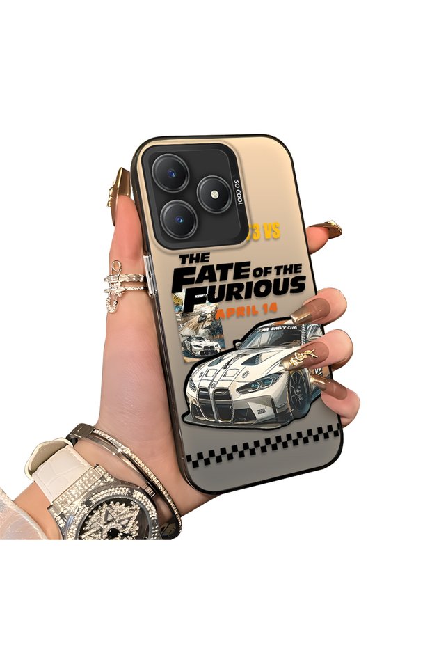 Realme C63 4G/C61 Compatible Hard Acrylic Back Silicone Edge Lens Protection Case