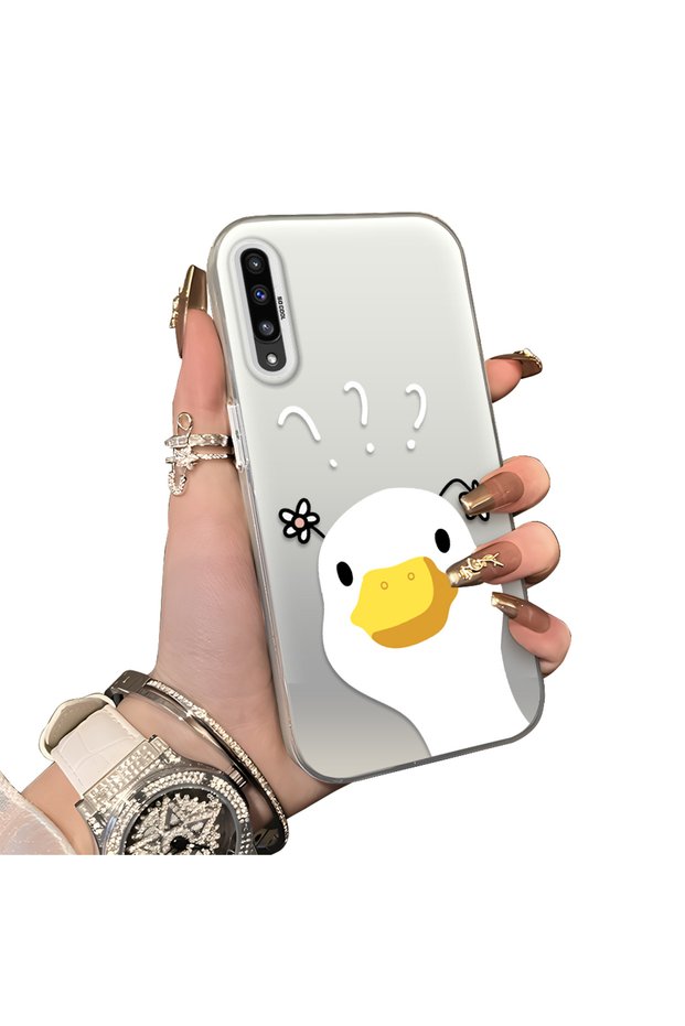 Samsung Galaxy A50/A50S/A30S Compatible Hard Acrylic Back Silicone Edge Lens Protection Case