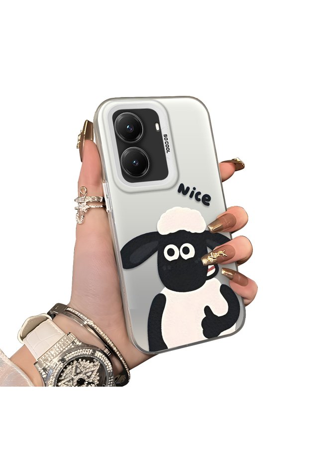 Poco X7 Pro Compatible Hard Acrylic Back Silicone Edge Lens Protection Case