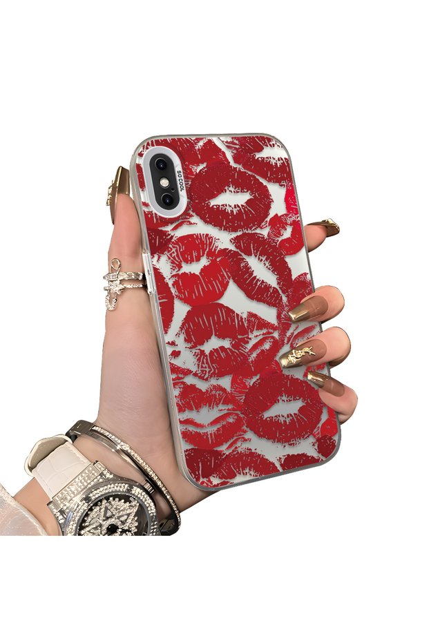 iPhone XS Max Compatible Hard Acrylic Back Silicone Edge Lens Protection Case