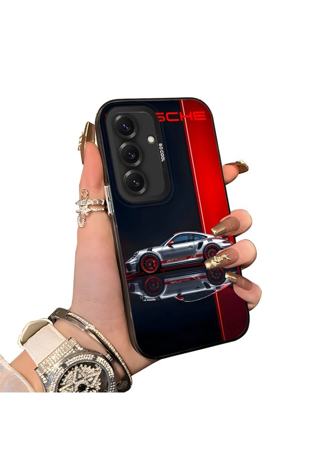 Samsung Galaxy S25 Compatible Hard Acrylic Back Silicone Edge Lens Protection Case