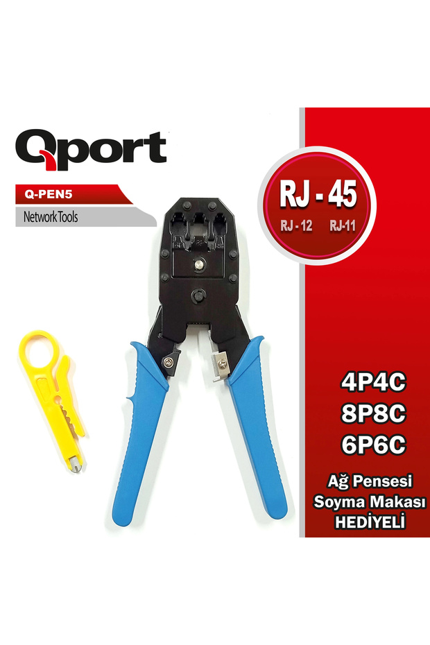 Q-Pen5 Rj45/Rj11/Rj12 Crimping Pliers + Cable Stripper