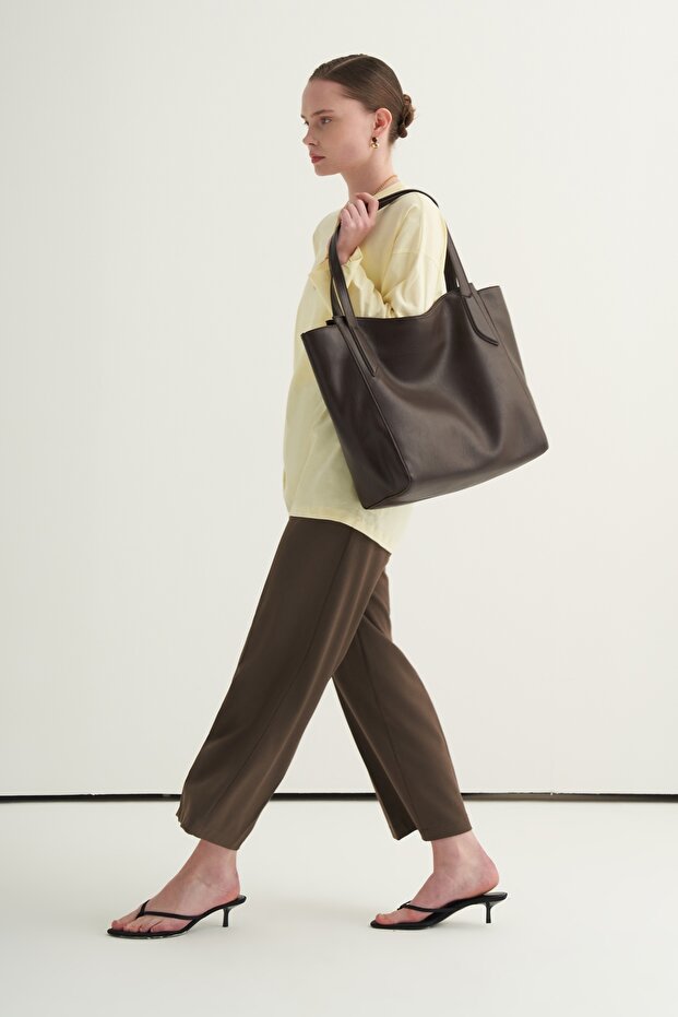 Kadın Basic Uzun Kollu Sweat Tereyağı - 8