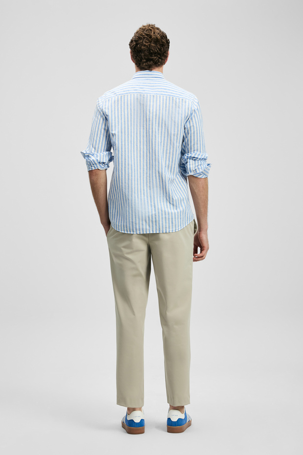 Peter Erkek Basic Gömlek Regular Fit Mavi - 6