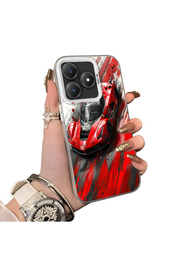 Realme Note 60 Compatible Hard Acrylic Back Silicone Edge Lens Protection Case