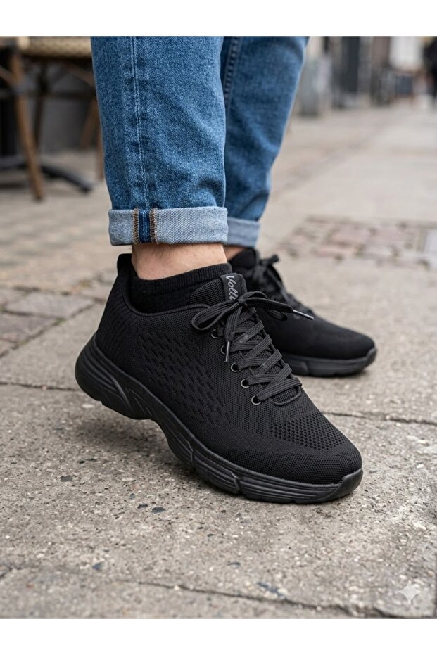 M-232 Black Memory Foam Sole Large Size Men's Sneakers Shoes (45-48)