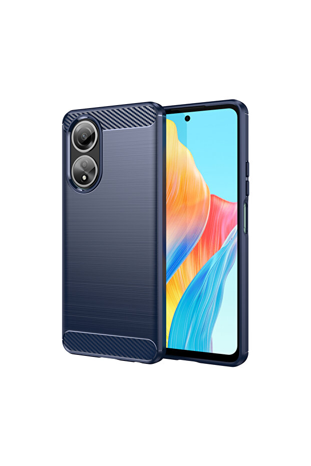 غطاء حماية لهاتف OPPO A58 4G باللون الأزرق
