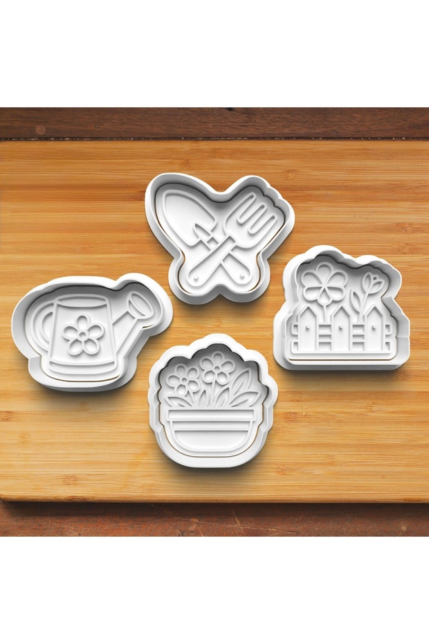 Garden Supplies 2026 Set of 4 Cookie and Sugar Dough Molds