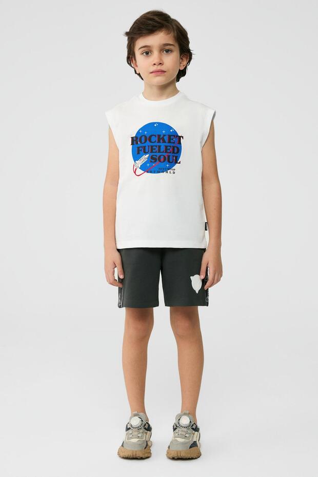 BG Store Boy's White Tank Top