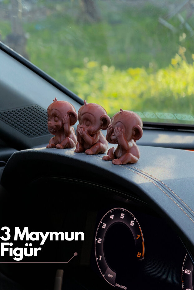 3 Monkeys In-Car Accessories Car Decoration Glove Compartment Decoration